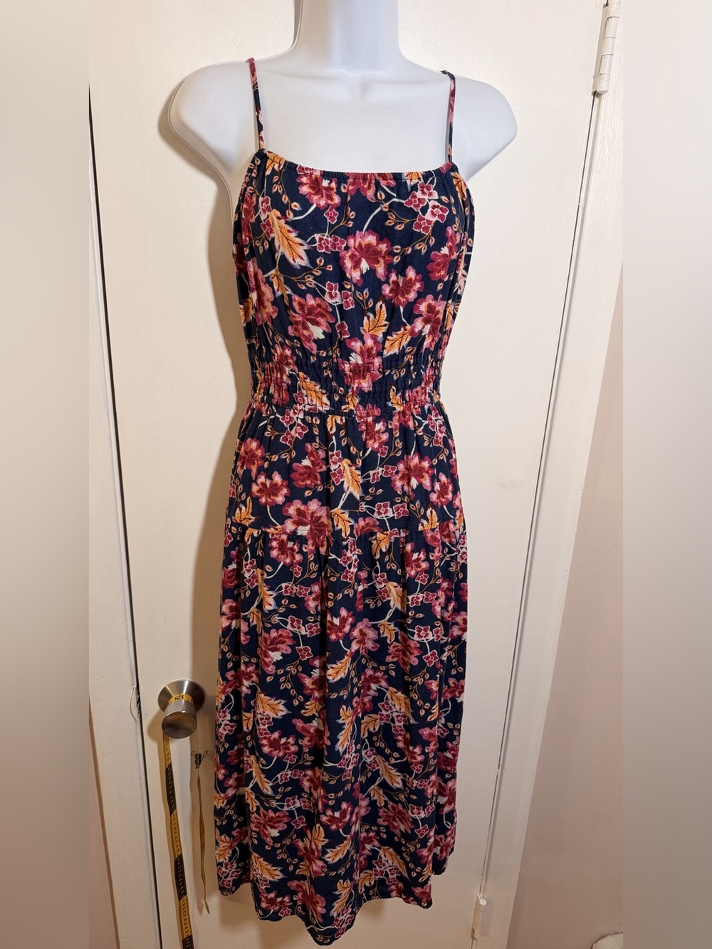 Old Navy Floral Maxi Dress in Blue & Pink Size Large